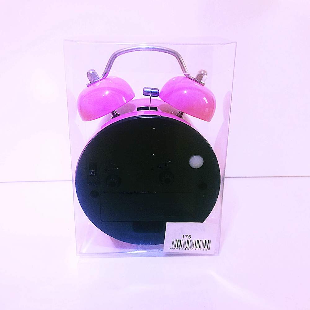 Sade Pembe Kurmalı Nostaljik Çalar Saat