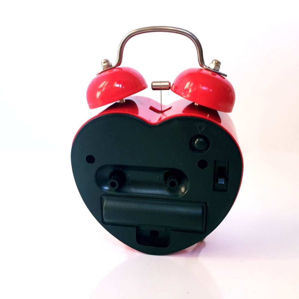 Kalp Şeklinde Kurmalı Nostaljik Çalar Saat