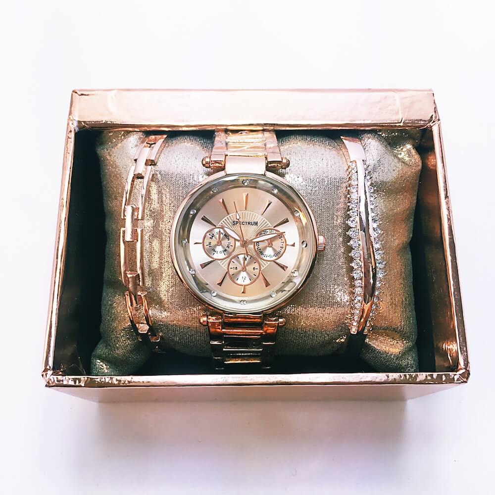 Spectrum Gold Edition Taşlı Bayan Kol Saati