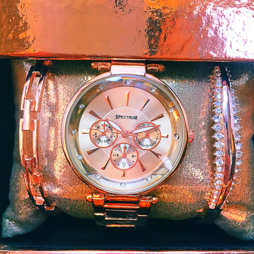 Spectrum Gold Edition Taşlı Bayan Kol Saati