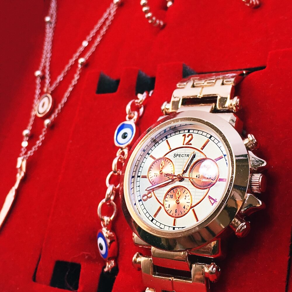 Spectrum SB-2171570 Bayan Kol Saati Kolye Küpe Bileklik Seti