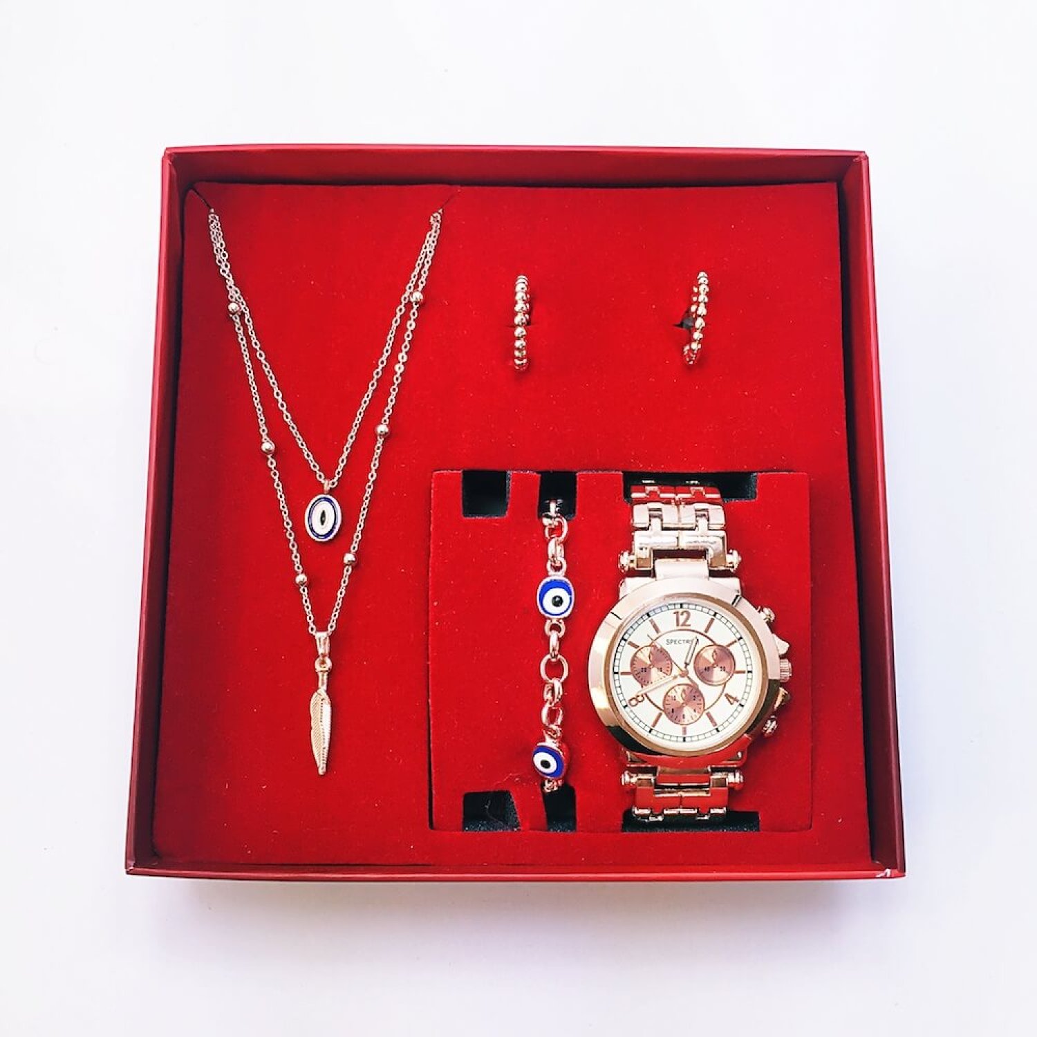 Spectrum SB-2171570 Bayan Kol Saati Kolye Küpe Bileklik Seti
