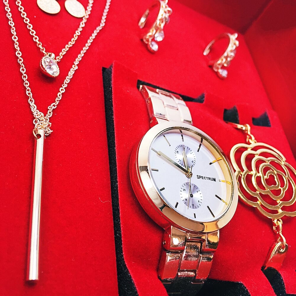 Spectrum SB-2171572 Bayan Kol Saati Kolye Küpe Bileklik Seti