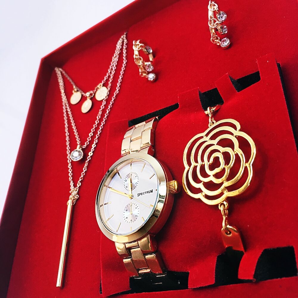 Spectrum SB-2171572 Bayan Kol Saati Kolye Küpe Bileklik Seti