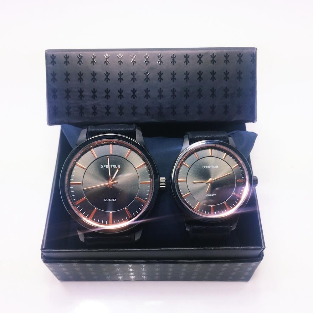 Spectrum Çiftlere Özel Black Edition Bay Bayan Kol Saati