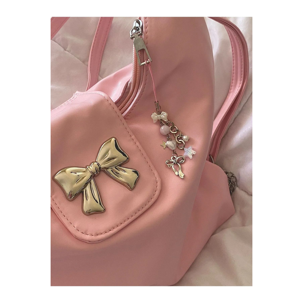 Cute Ribbon Telefon & Çanta Charmı