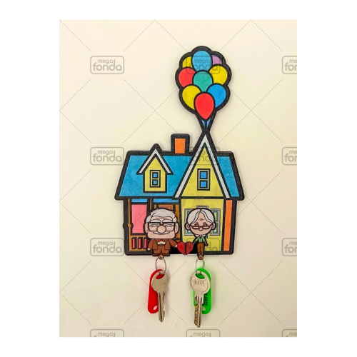 Yukarı Bak Anahtarlık - Çift Anahtarlığı - Duvar Dekorasyon - Anahtarlık Askısı - Kutulu Gönderim