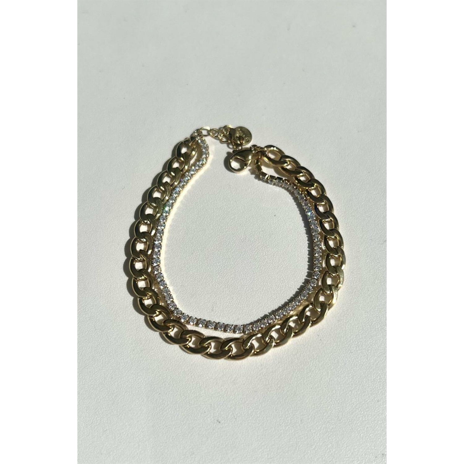 Çift Sıra Suyolu Zincir Bileklik | Çelik