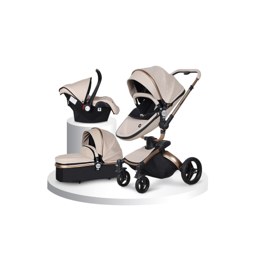 Egg 6 in 1 Krem Çift Yönlü Travel Sistem Bebek Arabası 360 Derece Döner
