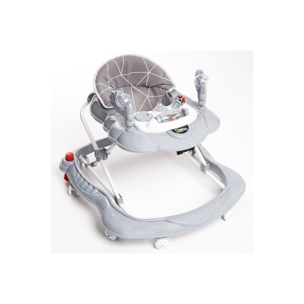 Lüx Oyuncaklı Müzikli Ve Işıklı 3 Kademeli Örümcek Bebek Yürüteci Gri