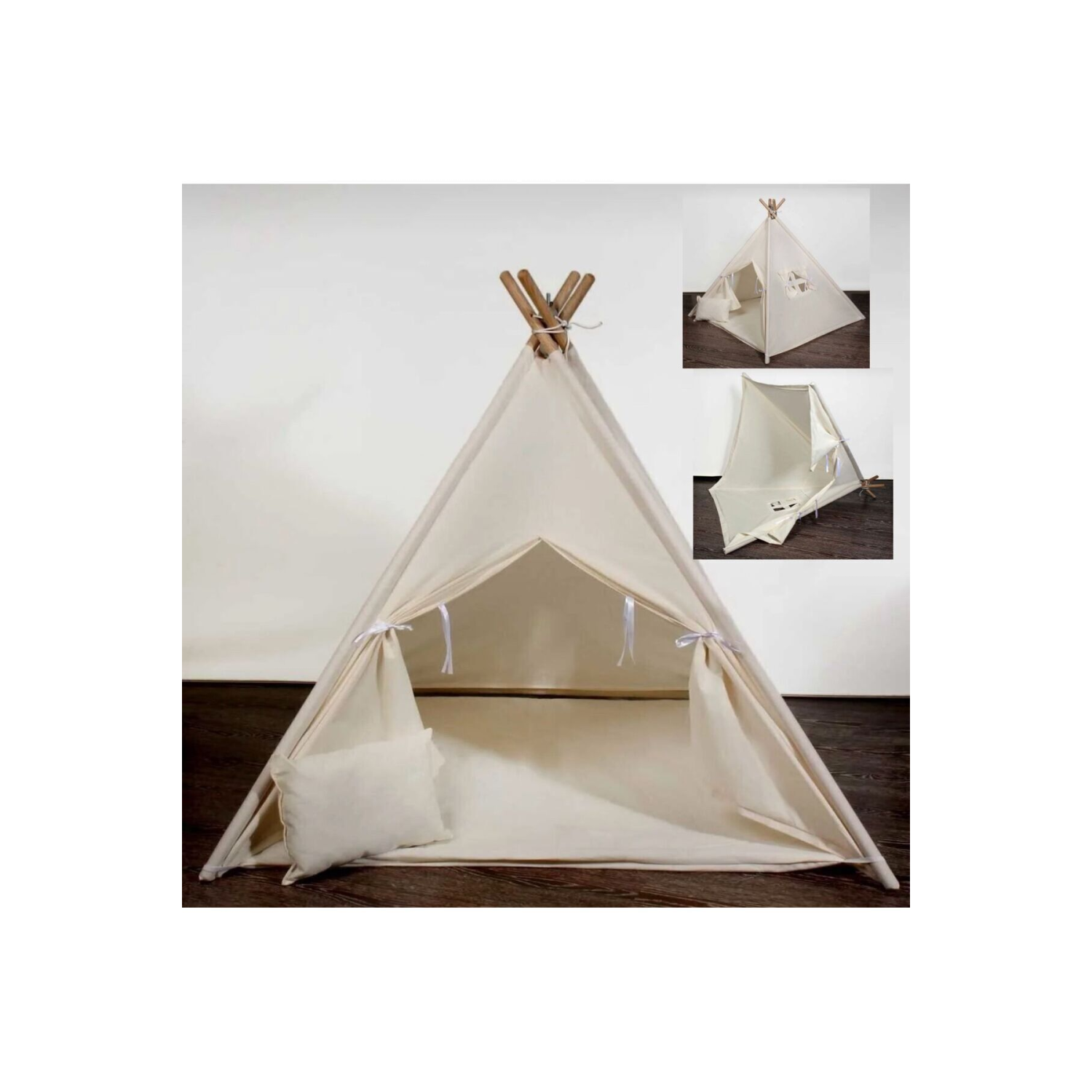 Krem Renk Devrilmeyen Toplanmayan Çocuk Oyun Çadırı Kızıldereli Çadırı Oyun Evi