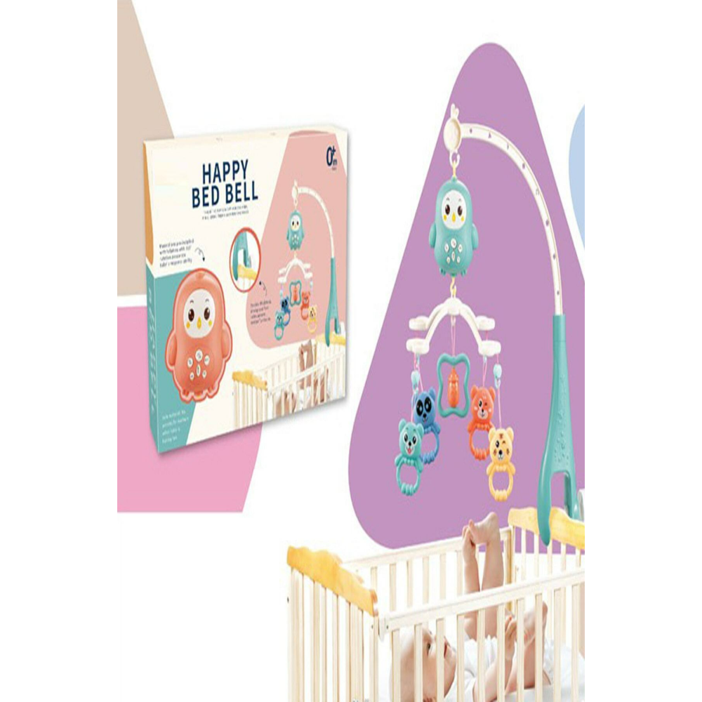 Uzaktan Kumandalı Melodili Hayvan Figürlü Ses Ayarlı Beşik Dönencesi Uyku Yardımcısı