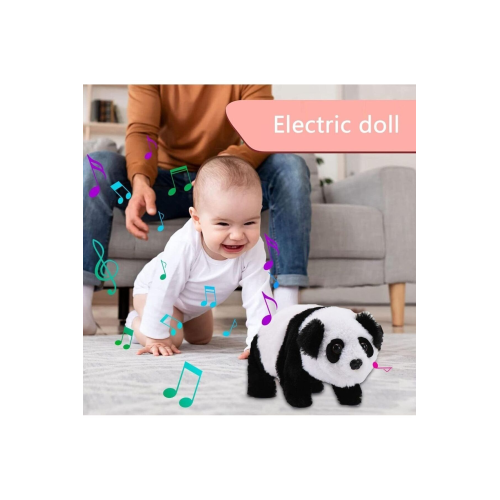 Pilli sesli yürüyen peluş panda emekleme arkadaşım sevimli panda oyuncak
