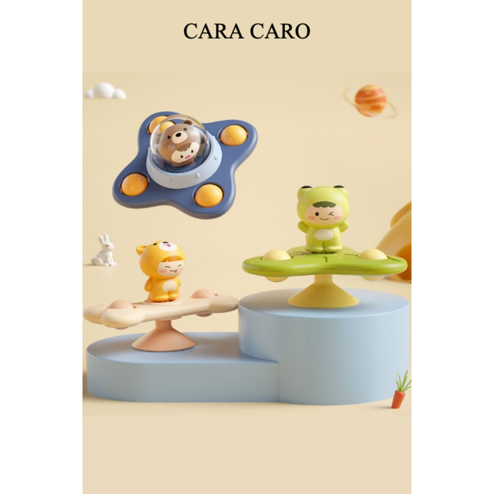 3'lü Vantuz Spinner Oyuncak Bebekler için Duyusal Oyuncaklar Banyo Oyuncak  Hediyeleri