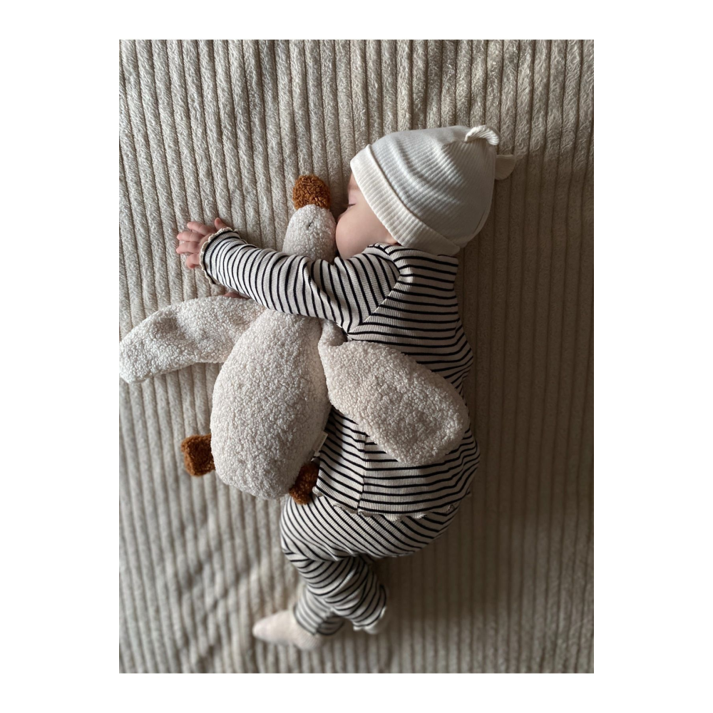 Sevimli Krem/camel Ördek Teddy Bebek Çocuk Uyku Arkadaşı & Yastık & Oyuncak & Hediyelik 40 Cm