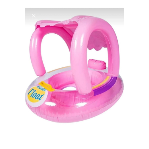 Şişme Gölgelikli Bebe Flotörü Bebek Simiti Baby Float Oturaklı Bebek Simidi