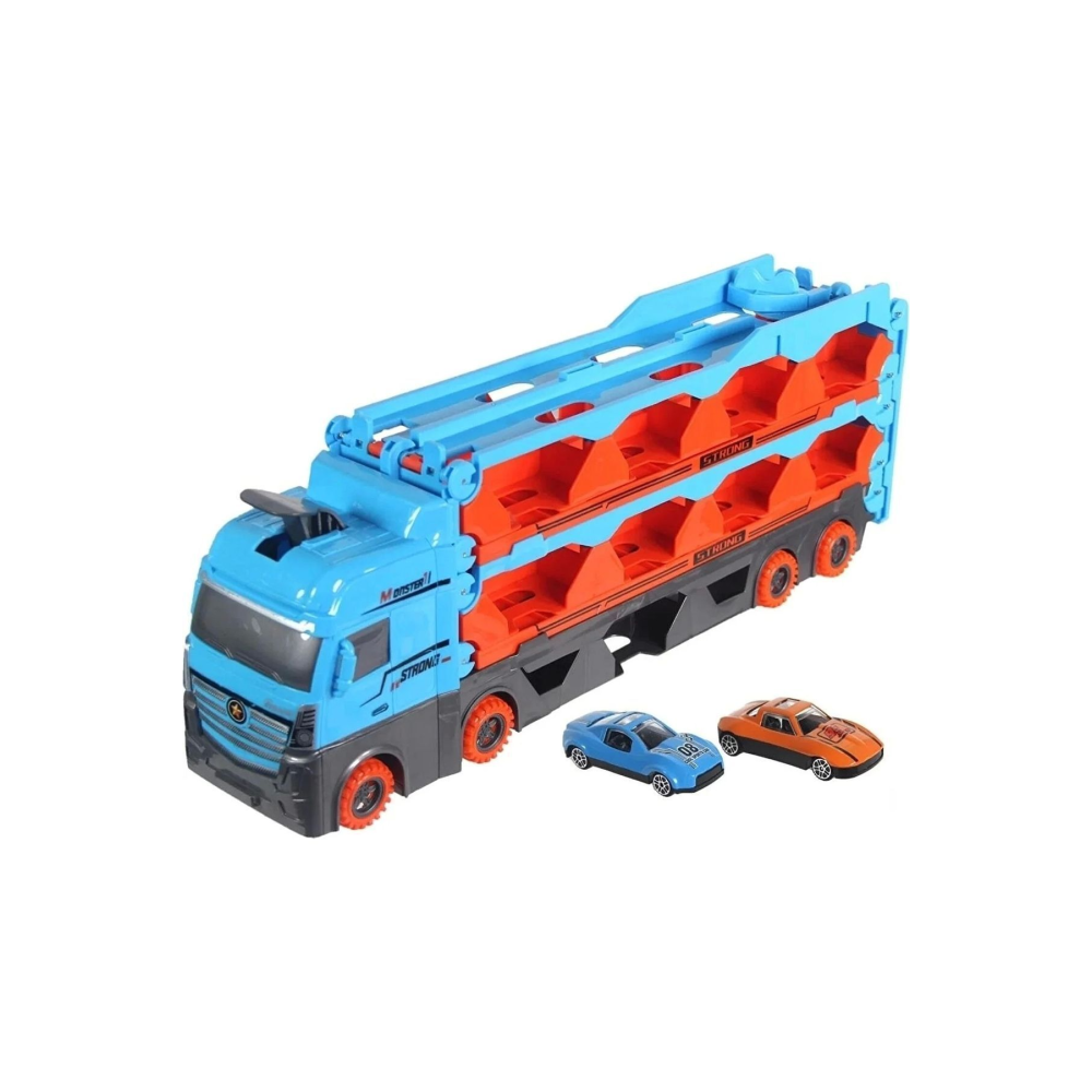 Yarış Pisti Özellikli Araç Taşıyıcı Tır 2 Metre Uzunluk Oyuncak Truckine