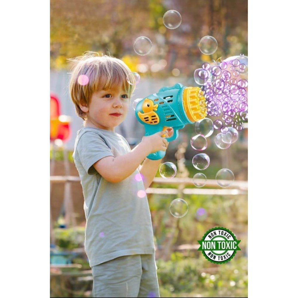 Duck Çok Delikli Pilli Köpük Atan Baloncuk Çıkaran Hobistan Tabanca Oyuncağı 23 Dilekli