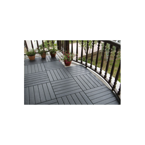 Antrasit, Parke Desenli Sert Plastik Yer Karosu Zemin Döşemesi Yer Izgarası 50x50 1 M2 (4 ADET)