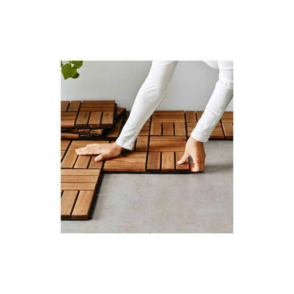 Parke Balkon Teras Yer Döşemesi Masif Akasya 9 Parça