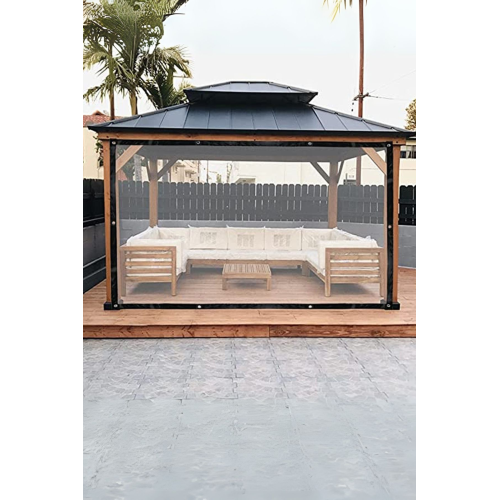 190cm X 3m Su Geçirmez Şeffaf Branda Kış Bahçesi, Kamelya, Hobi Bahçesi, Balkon Brandası