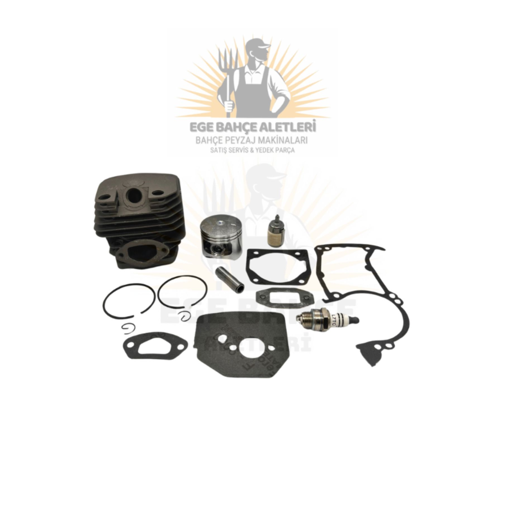 MOTORLU TESTERE AĞAÇ KESİM MOTORU ÇİN GRUBU 45MM SİLİNDİR PİSTON SETİ BAKIM REVİZYON SETİ  REKTEFİYE