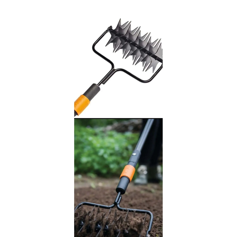 Çim Havalandırma Makinesi Küçük Tırmık Tipi Sert Çelik Ağız Çim Tarla Sebze Gözenek Açma Aparatı