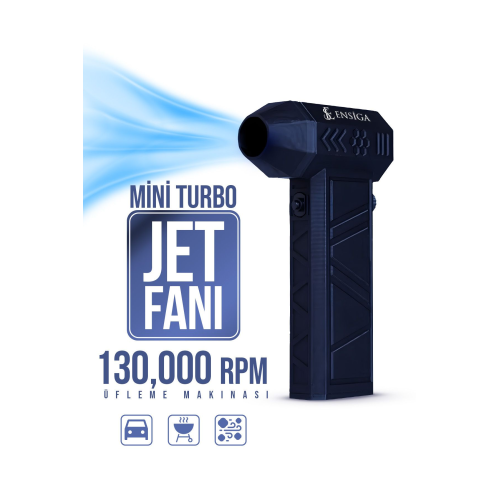 Şarjlı Araç Kurutucu Mini Turbo Jet Fanı Mangal Hava Körükleyici Devir Ayarlı Yaprak Üfleme Makinası