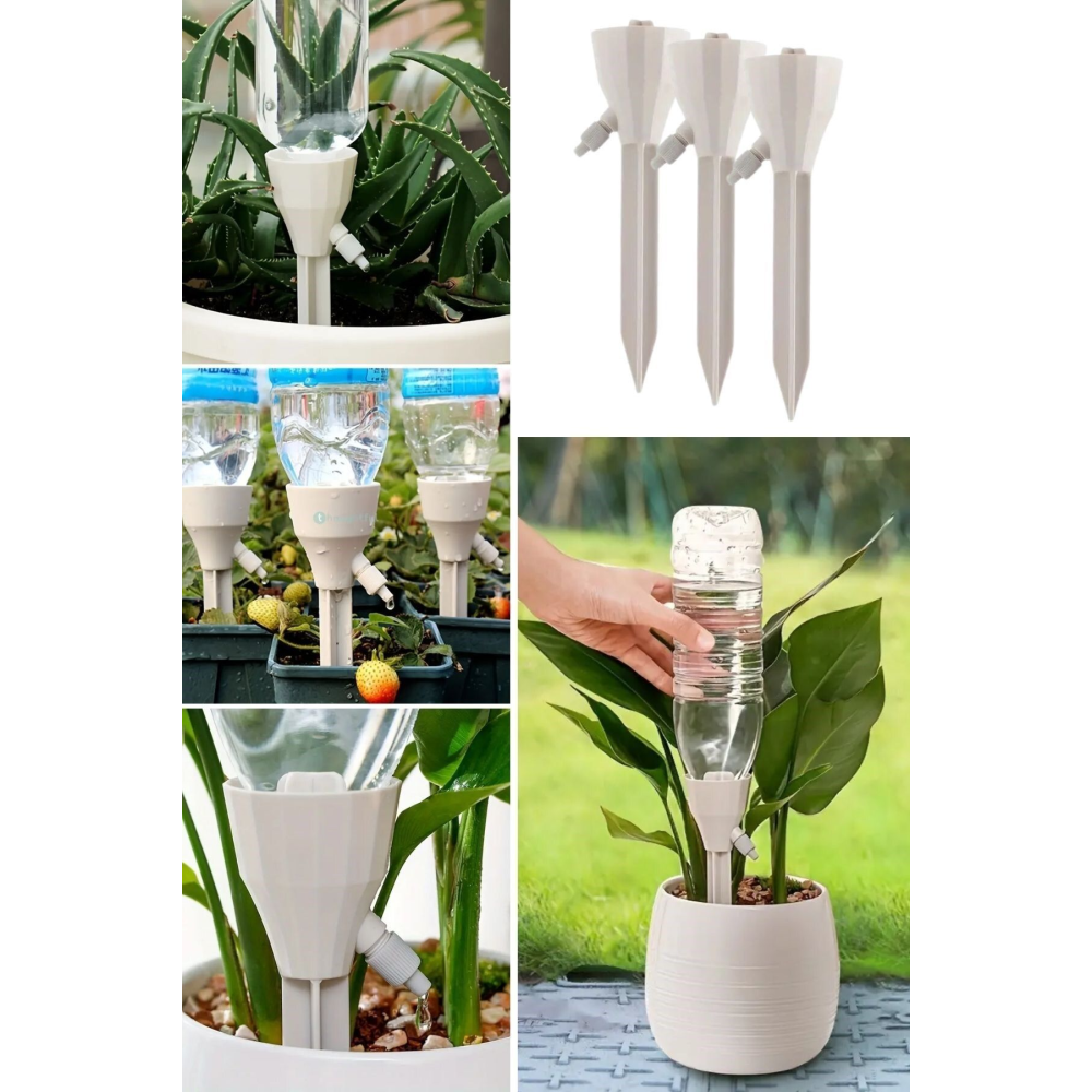 Ayarlanabilir Akış Hızına Sahip Damlama Sulama Çivileri Otomatik Bitki Sulama Aparatı - 3 Adet