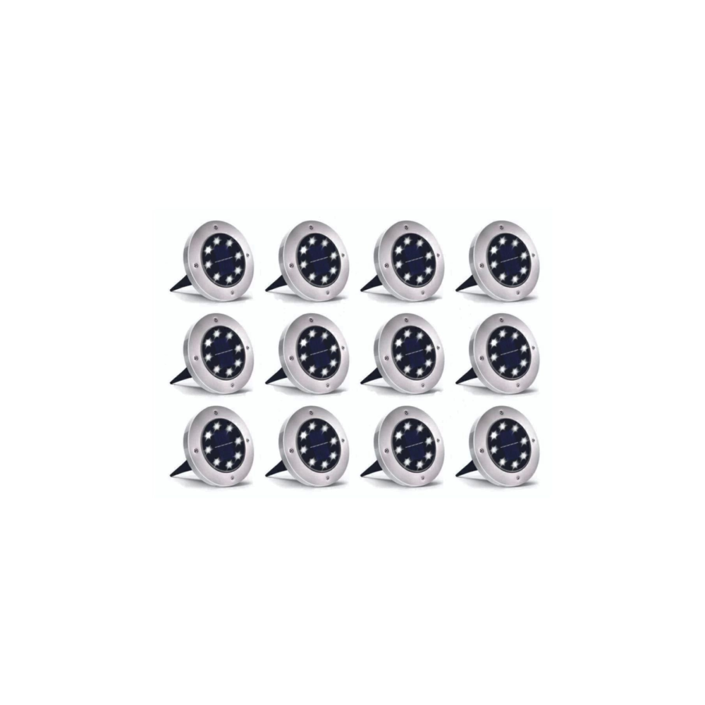 12'li 3w Solar Güneş Enerjili Kazıklı Çim & Bahçe Aydınlatma,paslanmaz Inox, Ip65,günışığı Işık