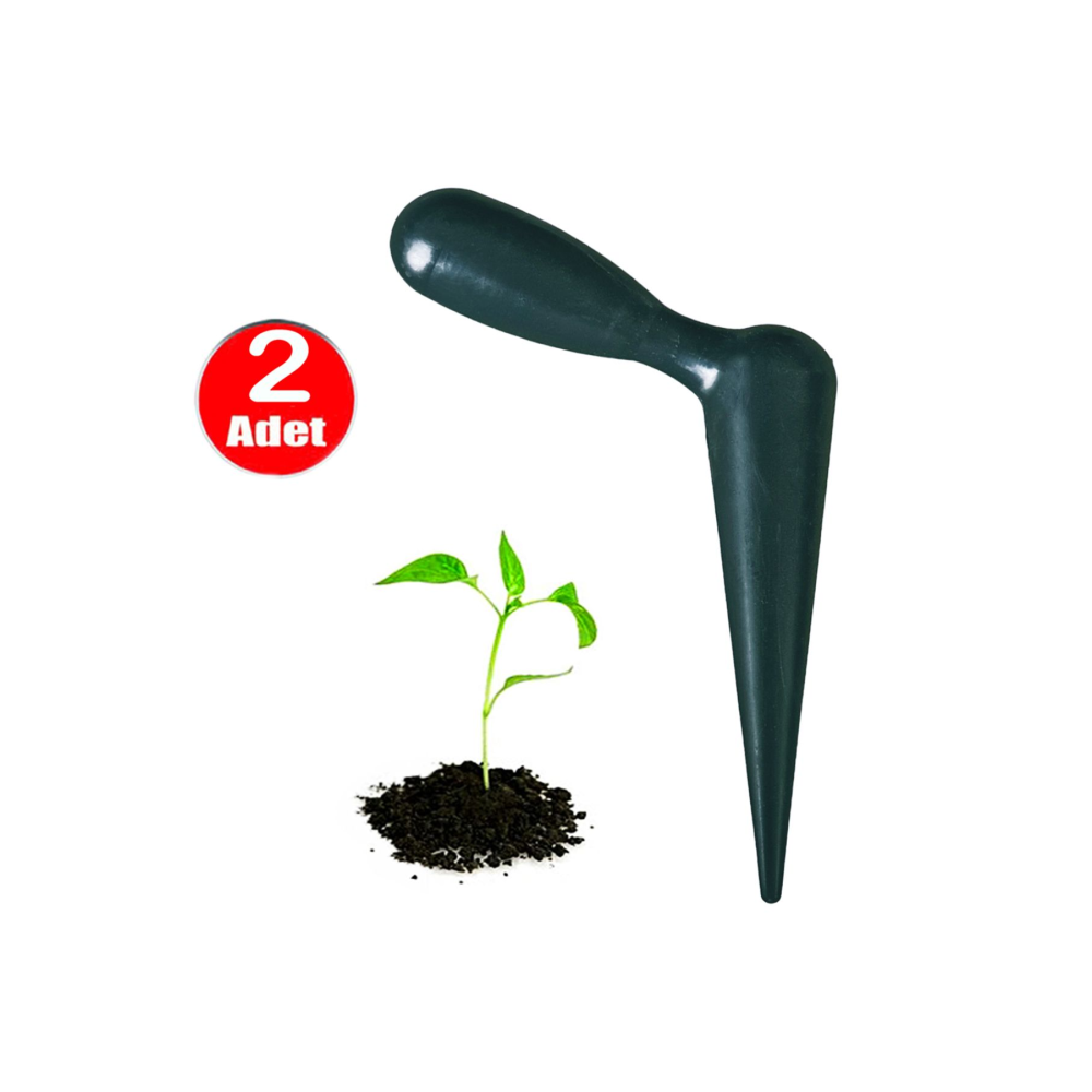 Fide Dikme Toprak Delme Kök Açma Aparatı Plastik Sebze Ekme Bitki Dikici Tohum Dikim Aleti -2 Adet