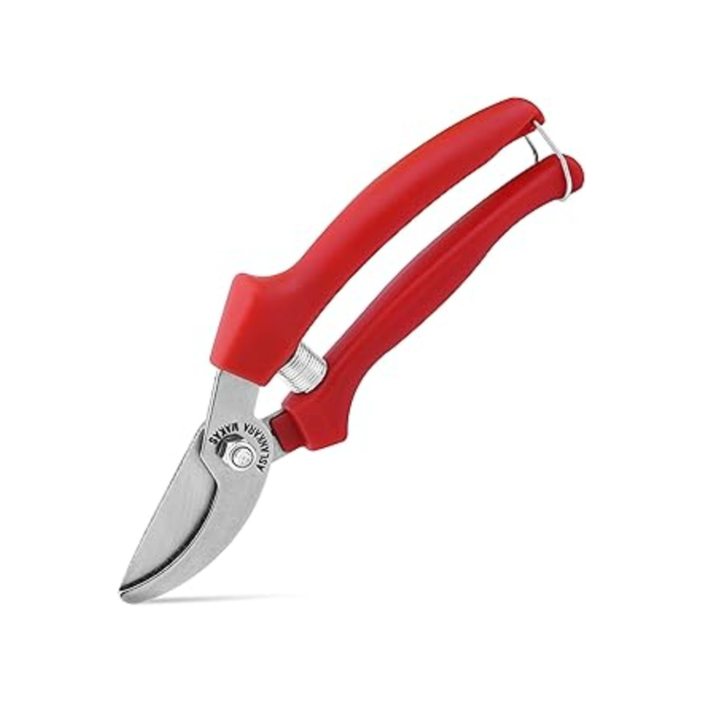 Budama Bağ Üzüm Dal Makası Eğri Kırmızı 21 Cm, (MAB)