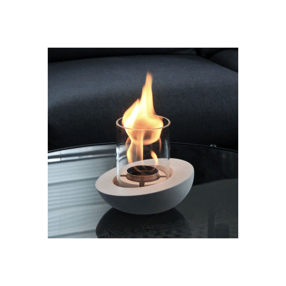 Pure-fire V.4 Bacasız Beton Masaüstü Şömine 1 Litre Tabfire Şömine Yakıtı