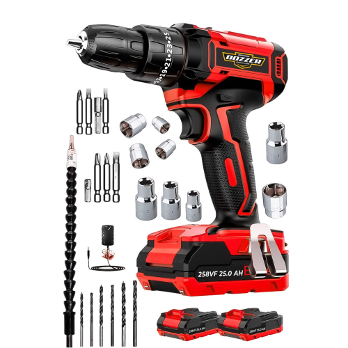 Alman Hard-x2560 2.0 Ah Çelik Şanzuman 27 Parça Set Bakır Sargılı 2x Akülü Şarjlı Vidalama Matkap