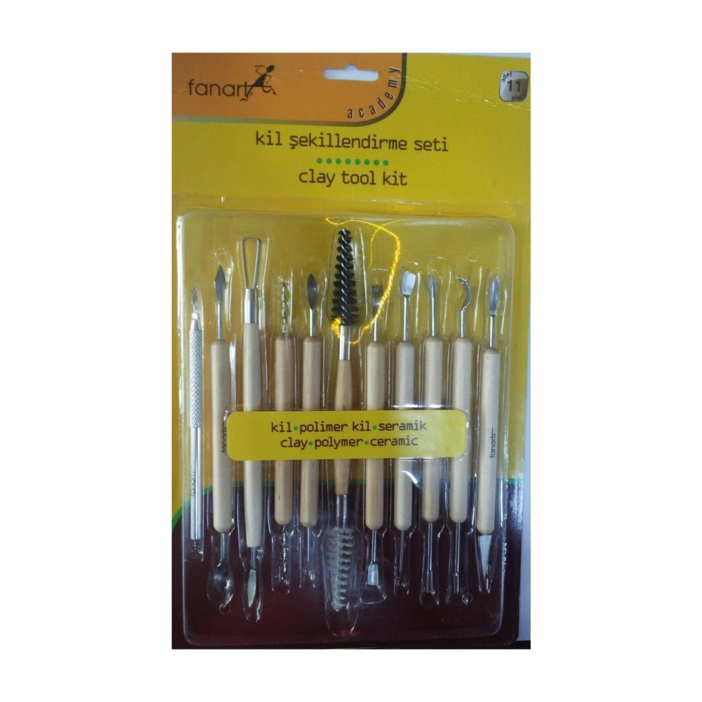 Kil -polimer Kil -seramik Kil Şekillendirme Seti 21 Alet (11 Parca )
