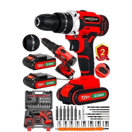 Alman Merkel 27 Parça Setli Titanyum Şanzuman Bakır Sargılı Çift Akülü Şarjlı Vidalama Matkap