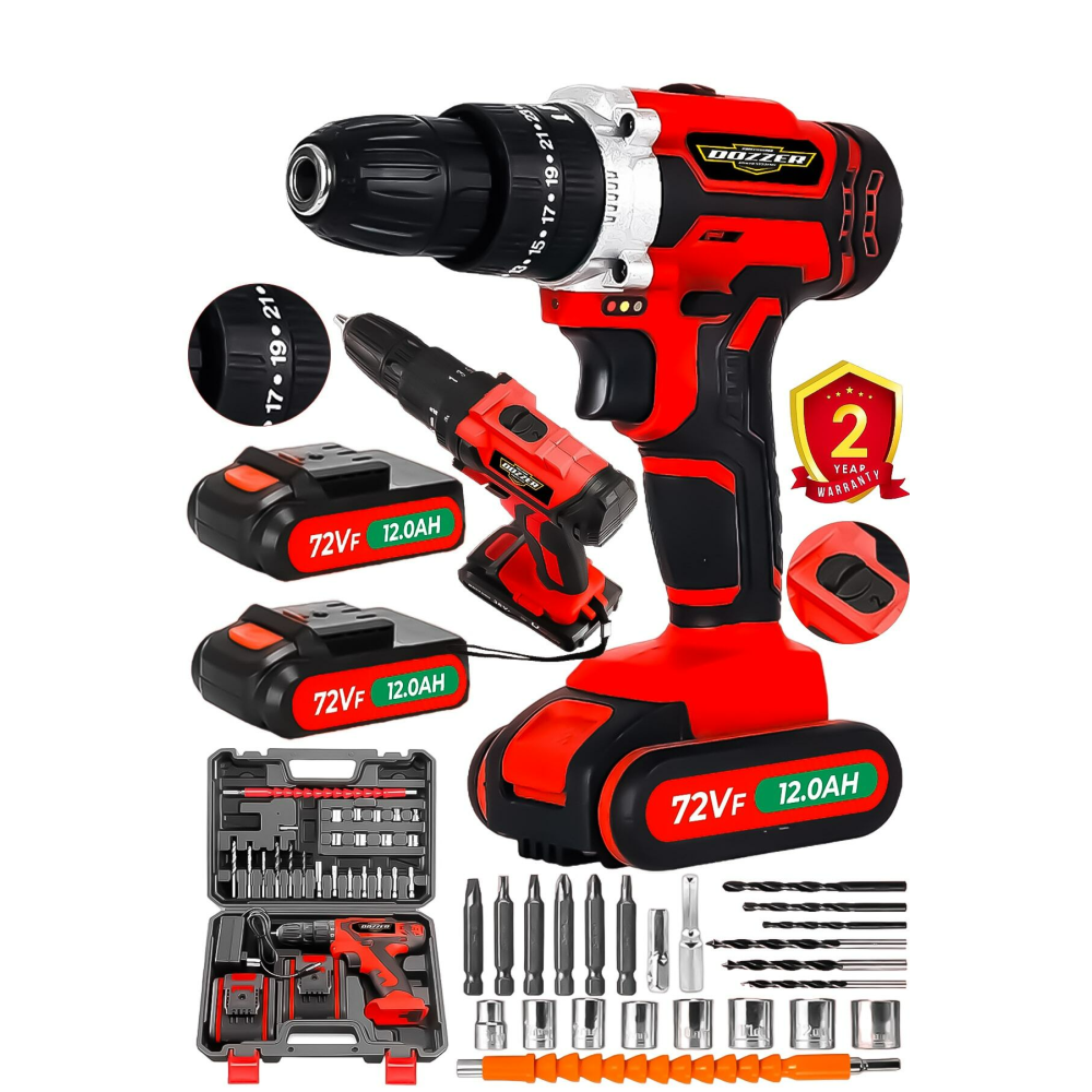 Alman Merkel 256vf 20 Ah Çift Titanyum Şanzuman Bakır Sargılı Çift Akülü Şarjlı Matkap