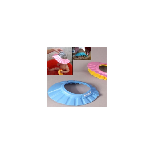 Bebek Banyo Şapkası Düğmeli Pembe Ayarlanabilir Banyo Şapkası