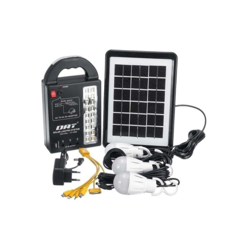 At-999 Güneş Enerjili Solar Panel Aydınlatma Sistemi Powerbank+usb Çıkış+ 3 Ampül Lamba Kamp Piknik
