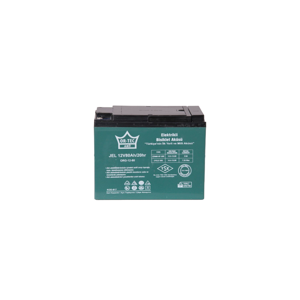 12v 80 Ah Jel Elektrikli Bisiklet Aküsü