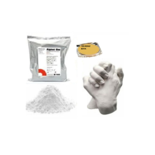 Aljinat El Heykeli Kalıbı Ten Rengi Boyalı Ekonomik Seti 1 Kg K.pyer Alçısı Ve Aljinat