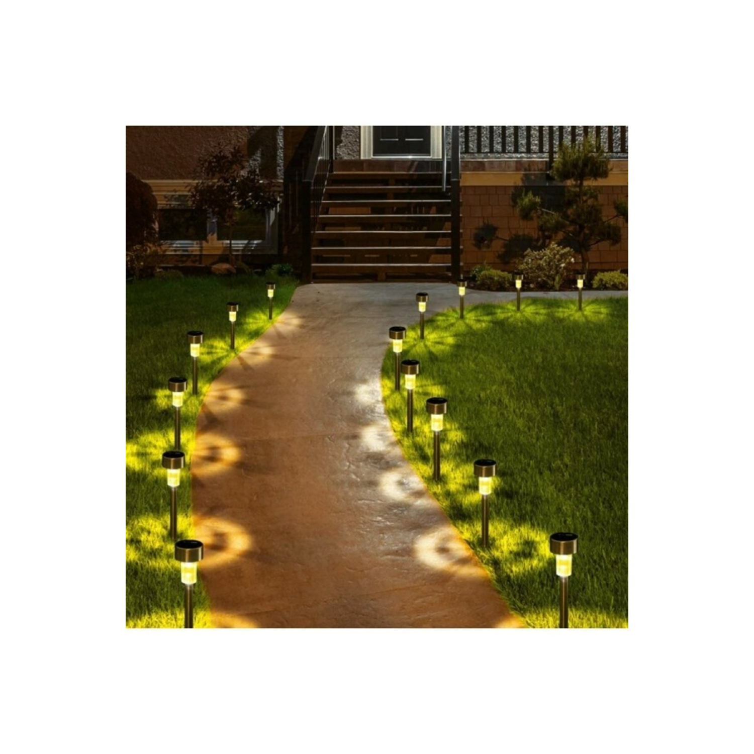 Gün Işığı Sarı Ledli Solar Güneş Enerjili Bahçe Lambası 1 Li Metal Gövdeli