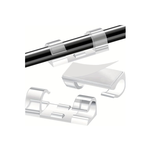 Yapışkanlı Kablo Toplayıcı 20 Adet Cam Kablo Tutucu Klips Kablo Gizleyici Duvara Sabitleyici Aparat