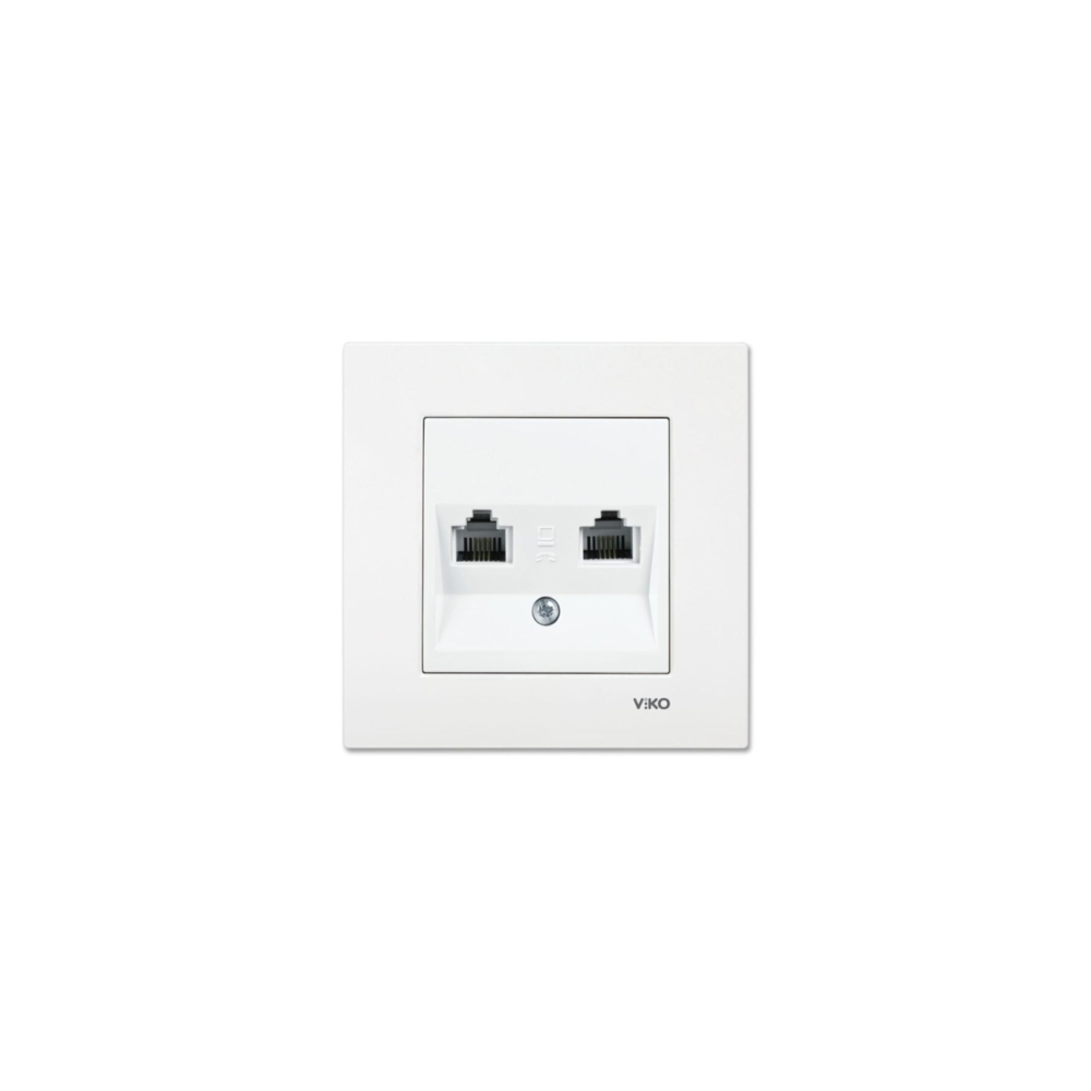 Viko Karre Ikili Telefon Nümeris Prizi 2xrj11 Cat3 Jacklı Çerçeve Dahil 90960733