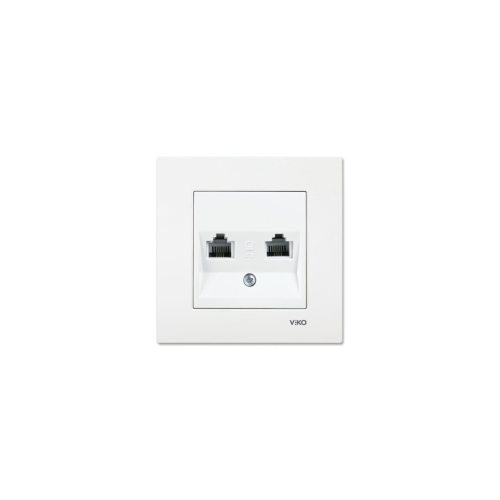 Viko Karre Ikili Telefon Nümeris Prizi 2xrj11 Cat3 Jacklı Çerçeve Dahil 90960733