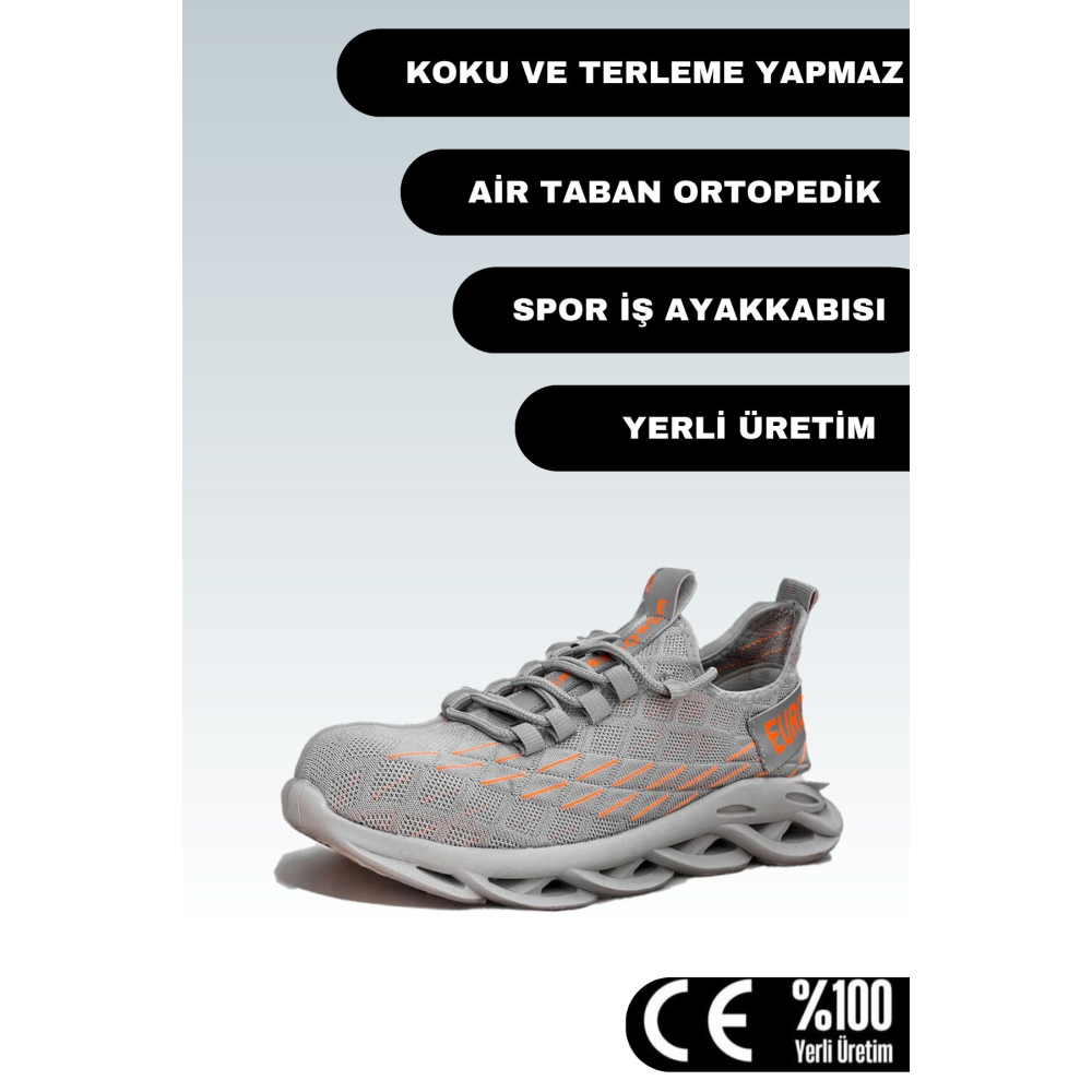 Spor İş Ayakkabısı Air Taban Ortopedik Çelik Burunlu Iş Ayakkabısı Sb