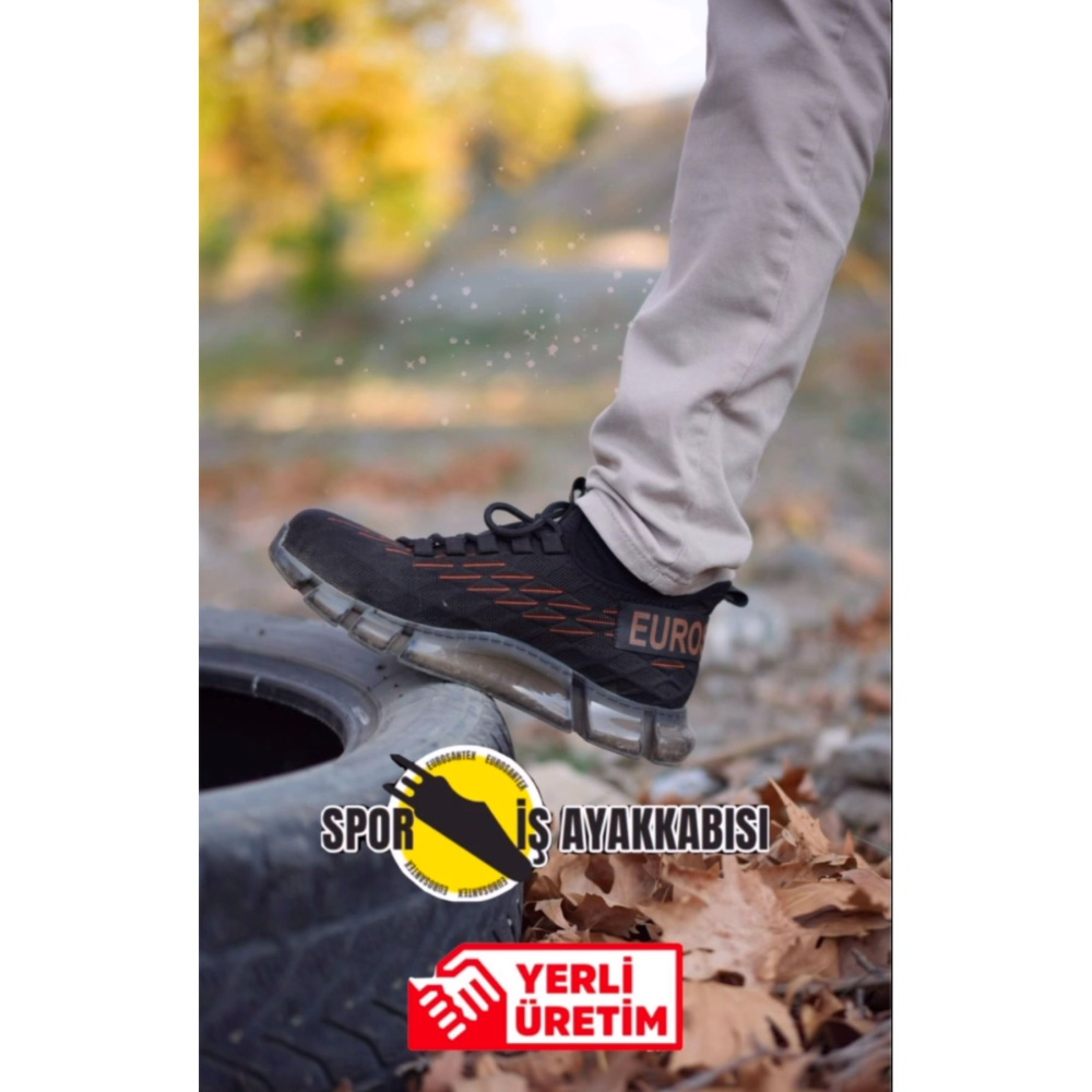 Spor Iş Ayakkabısı I Air Taban Ortopedik I Ce Belgeli I Yerli Üretim I Shock Taban I Çelik Burunlu