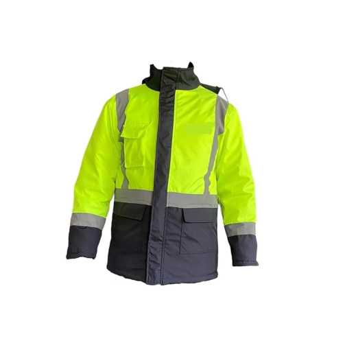 Reflektörlü Parka Sarı Lacivert