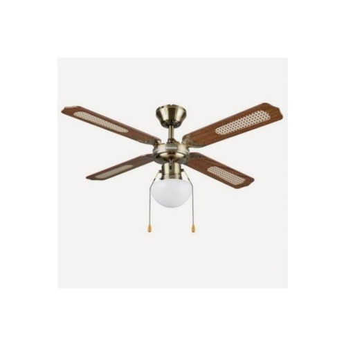 Ahşap Tavan Vantilatörü Tavan Pervanesi 4 Kanat 107cm - Renk Kahve