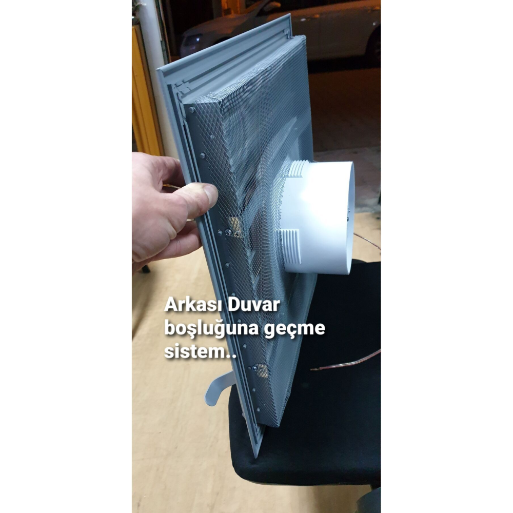 Aspiratörlü Banyo WC Menfezi, Fanlı paslanmaz Alüminyum havalandırma menfezleri (Ölçüye özel imalat)